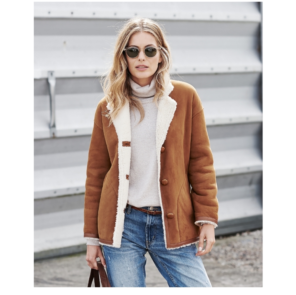Vintage Sheepskin Shearling Coat
